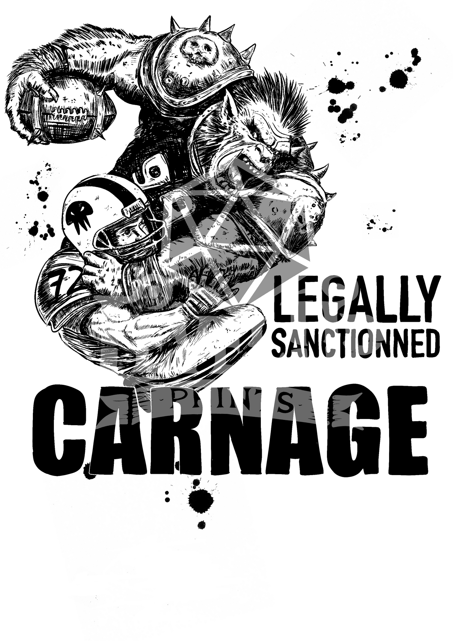 FANTASY FOOTBALL! "Legally sanctioned carnage!" TSHIRT UNISEX